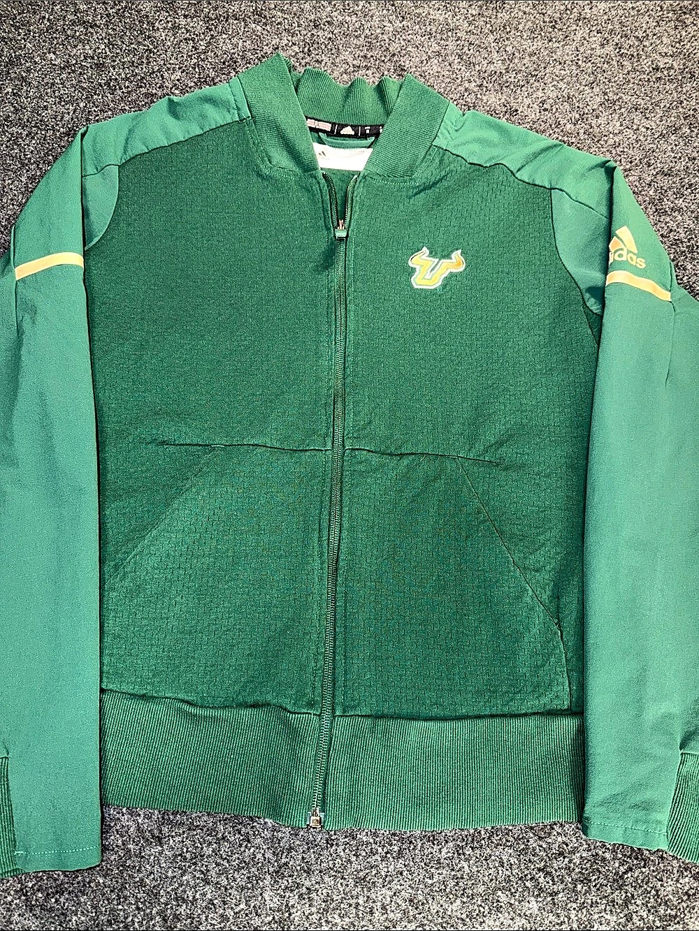 adidas USF Bulls Squad Bomber Jacket Unisex Green Coloring Breathable Material